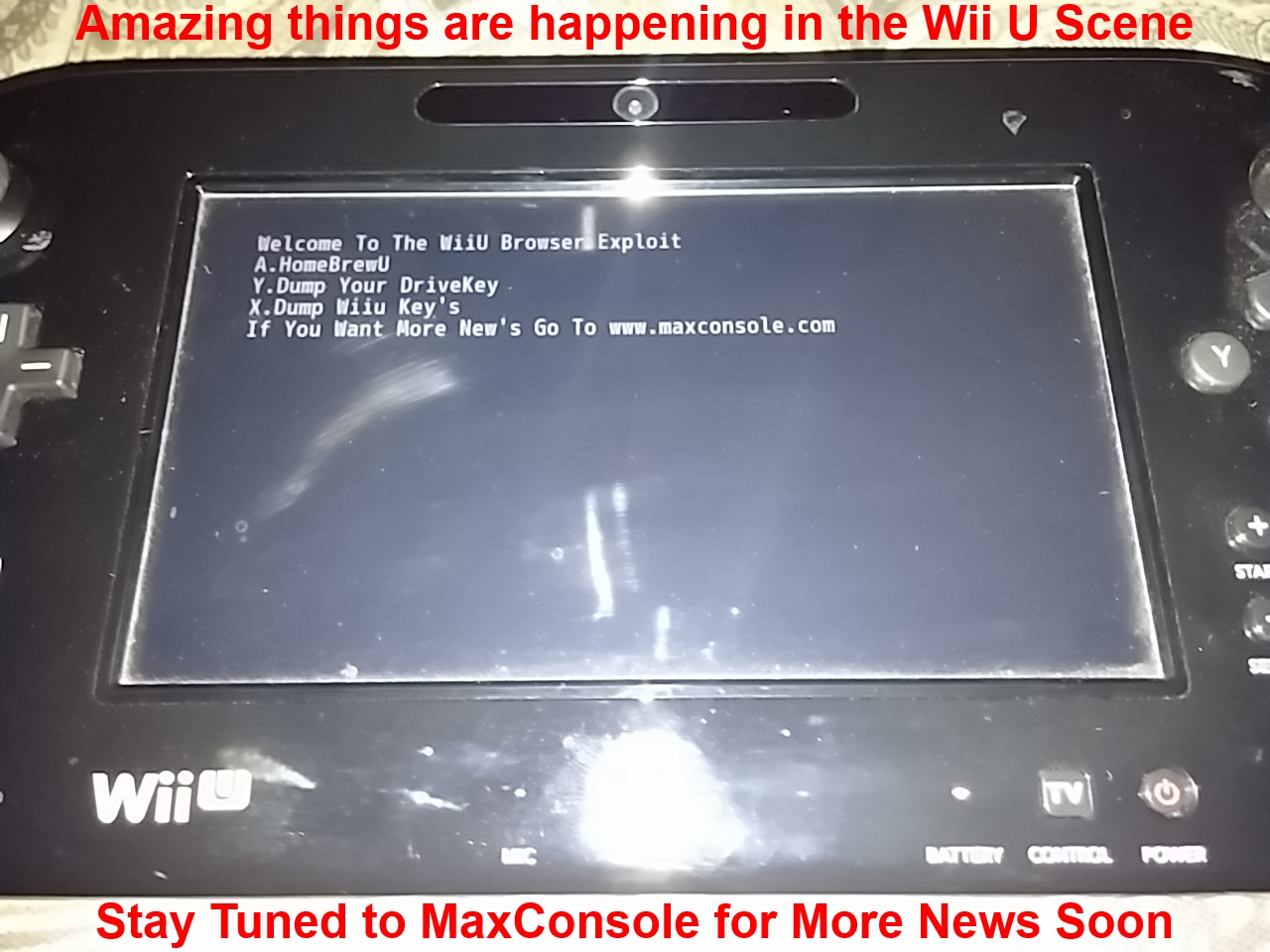 WiiU破解情报：可利用浏览器漏洞运行自制程序