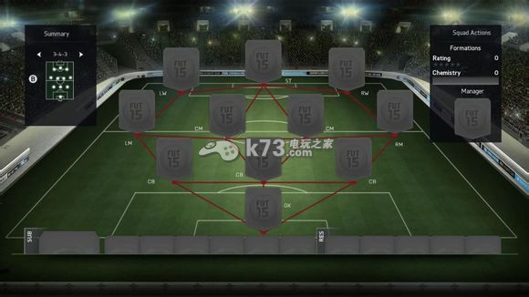 FIFA15UT陣型鏈接的新變化詳解