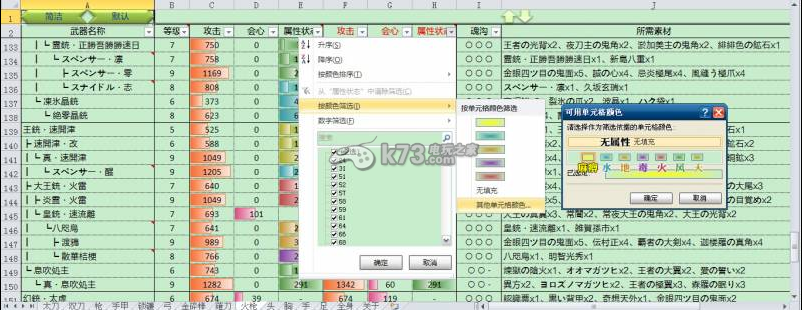 討鬼傳極全武器防具能力表一覽