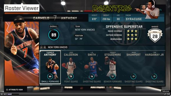 nba2k15全球员名单总评界面