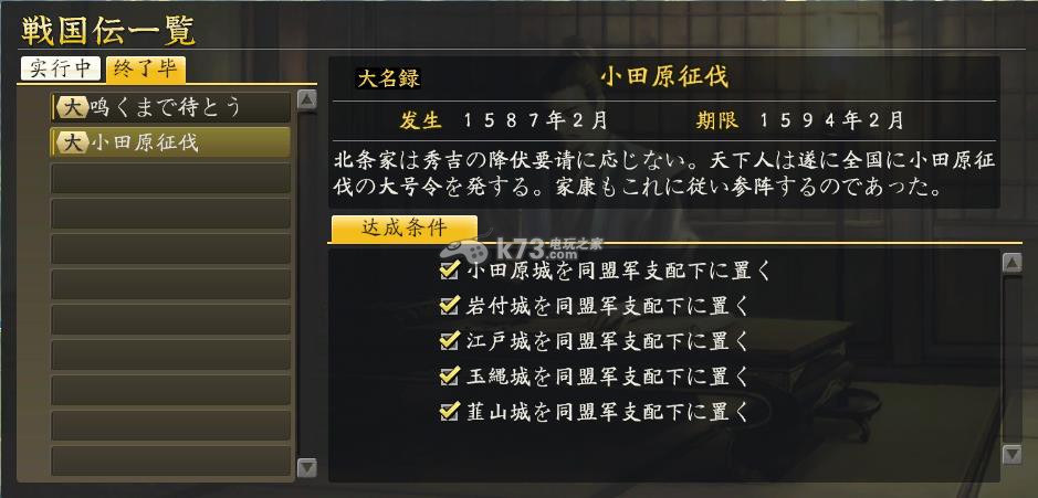 信長之野望14威力加強版戰(zhàn)國傳德川/真田家攻略