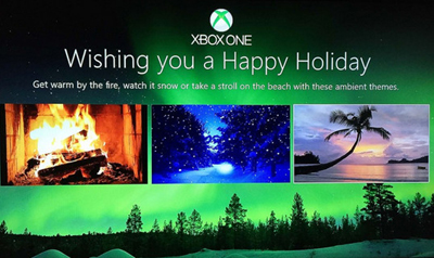 Xbox One圣诞节纪念屏保主题上线