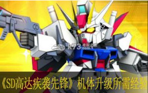 SD高达疾袭先锋机体升级所需经验一览