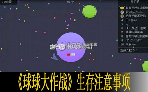 球球大作战生存注意事项 _k73电玩之家