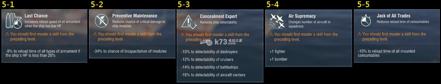 戰(zhàn)艦世界指揮官技能大全