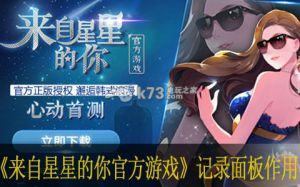 来自星星的你官方游戏记录面板作用