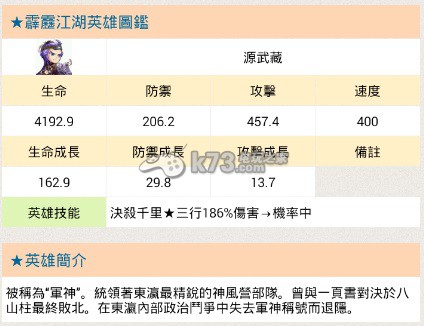 霹靂江湖澄紫角色能力一覽 英雄圖鑒欣賞