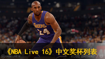 NBA Live 16中文奖杯列表一览