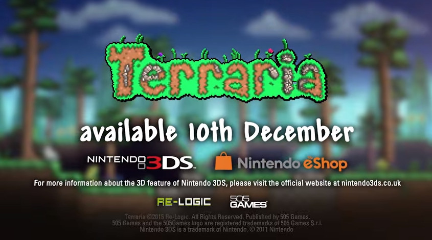 3DS版《泰拉瑞亞》12月10日發售決定