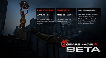 Xbox One《战争机器4》多人beta测试4月25日开启