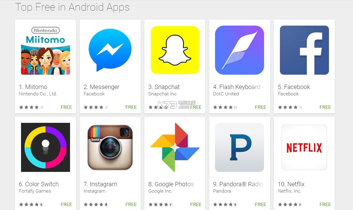 《Miitomo》成谷歌市场最热门免费安卓app _k