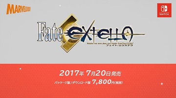 Swtich版《Fate/EXTELLA》7月20日发售