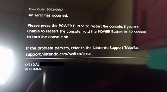 nintendo switch错误2002-0007解析