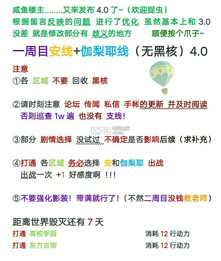 永遠的7日之都一周目伽梨耶線路攻略