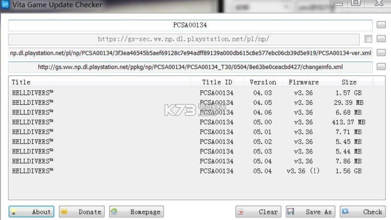 psv游戲升級(jí)檢查工具 下載 截圖