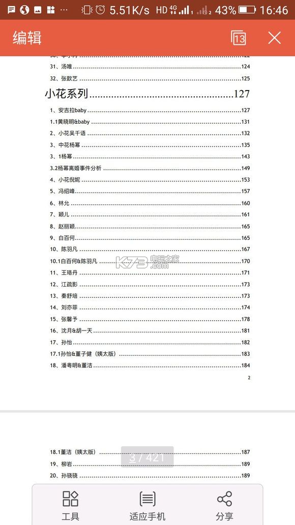 421页明星八卦pdf v1.0 无删减版下载 截图