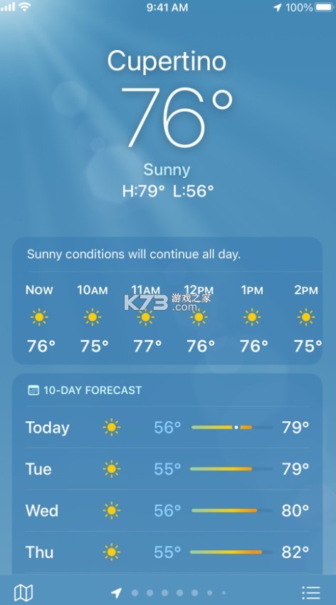 iphone天氣預(yù)報(bào) v1.8 app 截圖
