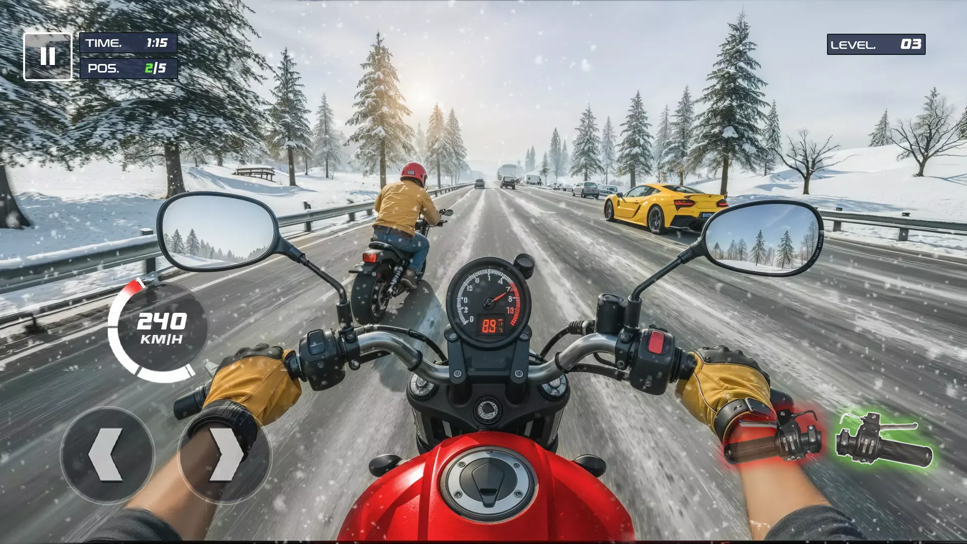冬季摩托骑行3D（Winter Motorbike Riding 3D） v1.1 下载官方版 截图