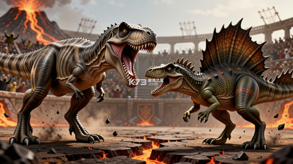 霸王龙VS棘龙：混合竞技场(T-Rex vs Spinosaurus: Hybrid Arena) v11 安卓下载软件免费 截图