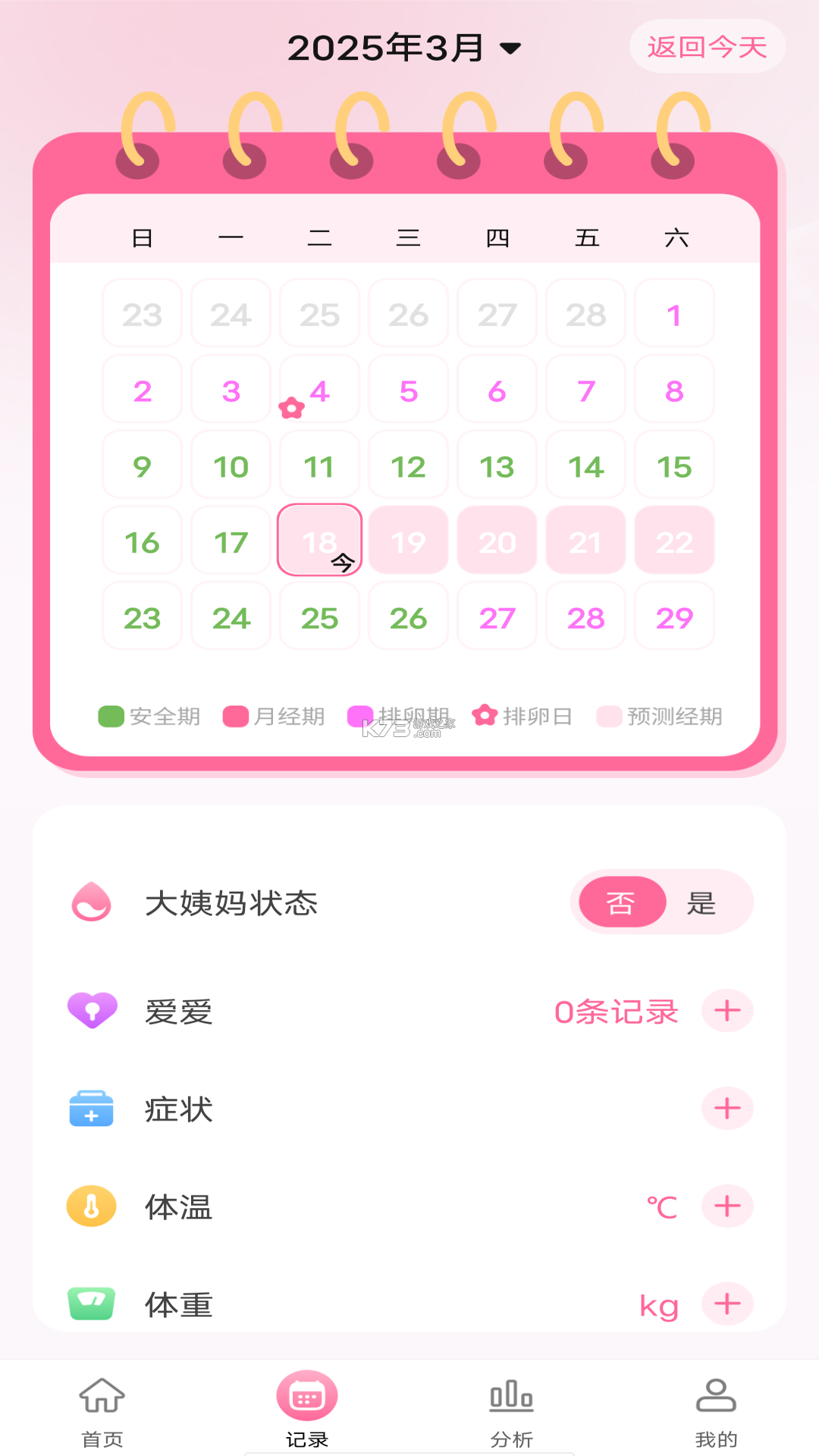 大姨妈月经记录 v1.0.5 app下载免费 截图