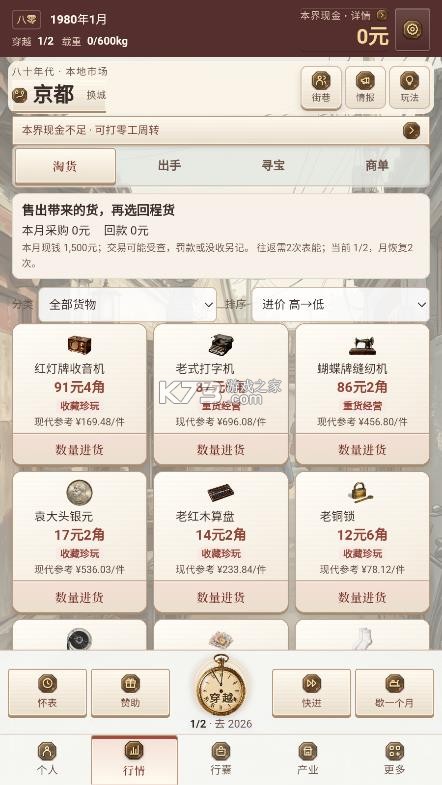 双穿回到八零当倒爷 v0.25 游戏